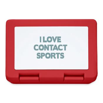 I love Contact Sports Football - Lunchbox - red - Front