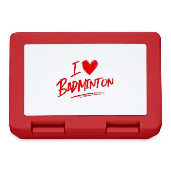 I love badminton - Lunchbox - red - Front