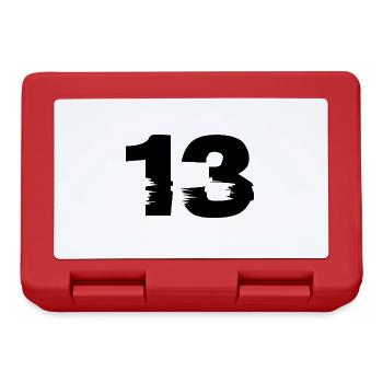 13 Number - Lunchbox - red - Front