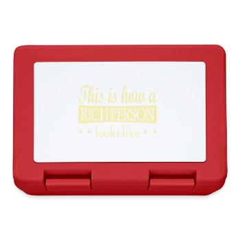 This is how a Rich Person looks like - Lunchbox - red - Front