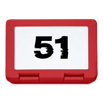 51 Number - Lunchbox - red - Front