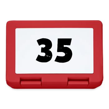 Numéro 35 - Boîte à goûter - rouge - Devant