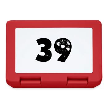 39 Number - Lunchbox - red - Front