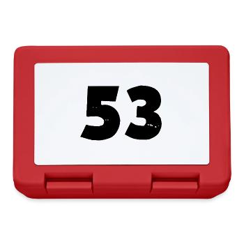 53 Zahl - Brotdose - Rot - Vorne