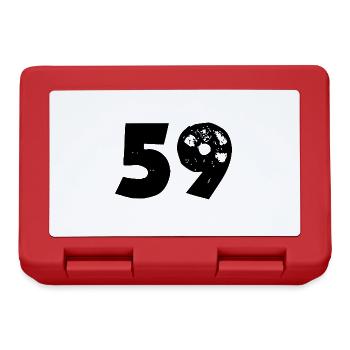 59 Zahl - Brotdose - Rot - Vorne