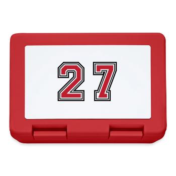 27 Zahl symbol - Brotdose - Rot - Vorne
