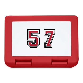 57 Number Symbol - Lunchbox - red - Front