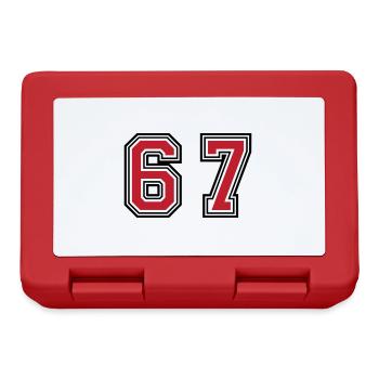 67 Symbole numérique - Boîte à goûter - rouge - Devant