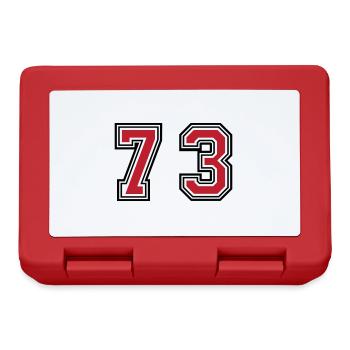73 Symbole numérique - Boîte à goûter - rouge - Devant