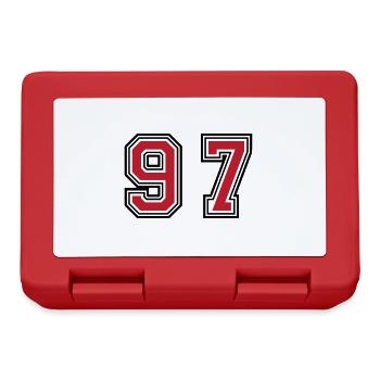 97 Symbole numérique - Boîte à goûter - rouge - Devant