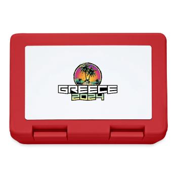 Grèce 2024 Palmiers de vacances - Boîte à goûter - rouge - Devant