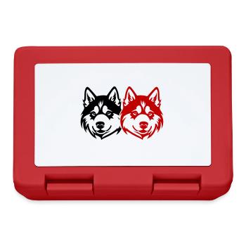 Tête de chien Akita - Boîte à goûter - rouge - Devant