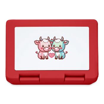Taureau Couple Amour Couple Amoureux - Boîte à goûter - rouge - Devant