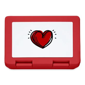 Herz Symbol Illustration - Brotdose - Rot - Vorne