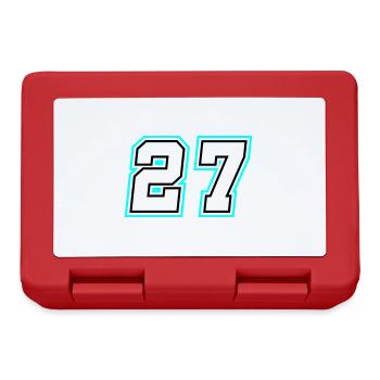 27 Zahl symbol - Brotdose - Rot - Vorne