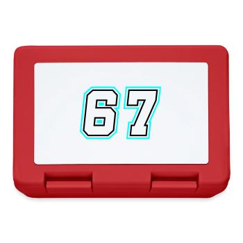 67 Zahl Symbol - Brotdose - Rot - Vorne