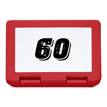 Symbole de 60 chiffres - Boîte à goûter - rouge - Devant