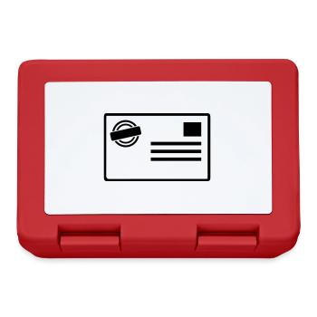 Postkarte - Brotdose - Rot - Vorne