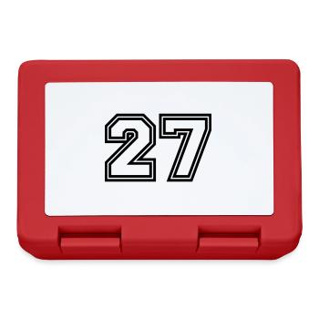 27 Zahl symbol - Brotdose - Rot - Vorne