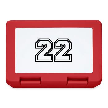 Symbole numérique 22 - Boîte à goûter - rouge - Devant