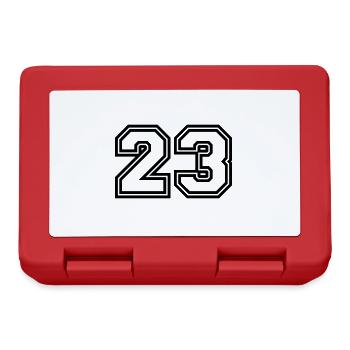 23 Number symbol - Lunchbox - red - Front