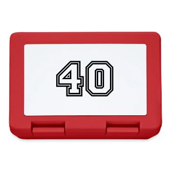 40 Zahl symbol - Brotdose - Rot - Vorne