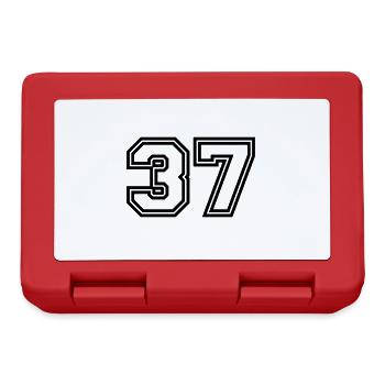 Symbole numérique 37 - Boîte à goûter - rouge - Devant