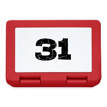 31 Zahl Trikot - Brotdose - Rot - Vorne