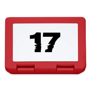 17 Number - Lunchbox - red - Front