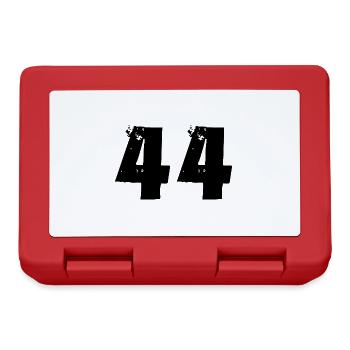 44 number - Lunchbox - red - Front
