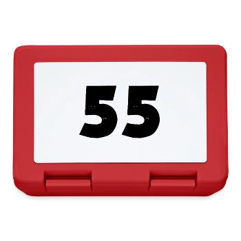 55 Zahl - Brotdose - Rot - Vorne