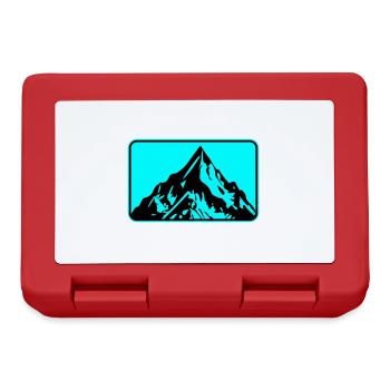 Berg Symbol Landschaft - Brotdose - Rot - Vorne