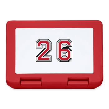 26 Zahl symbol - Brotdose - Rot - Vorne
