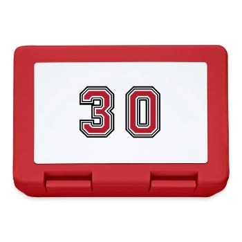 30 Zahl symbol - Brotdose - Rot - Vorne