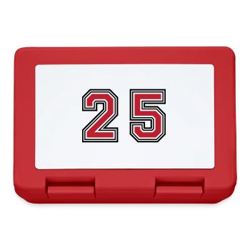 25 symboles numériques - Boîte à goûter - rouge - Devant