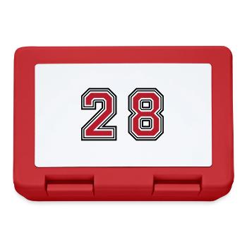 28 Zahl symbol - Brotdose - Rot - Vorne