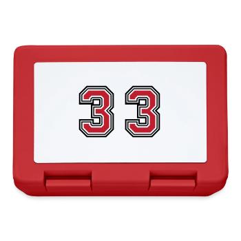 33 Zahl symbol - Brotdose - Rot - Vorne