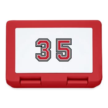 Symbole numérique 35 - Boîte à goûter - rouge - Devant