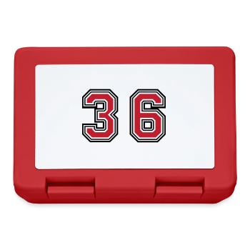 36 Symbole numérique - Boîte à goûter - rouge - Devant