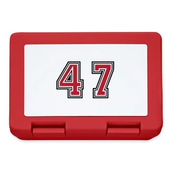 47 Symbole numérique - Boîte à goûter - rouge - Devant