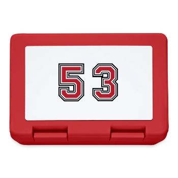53 Number Symbol - Lunchbox - red - Front