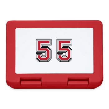 55 Symbole numérique - Boîte à goûter - rouge - Devant