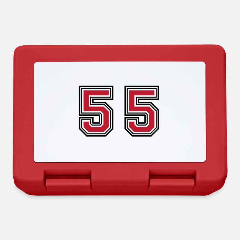 55 Zahl Symbol - Brotdose - Rot