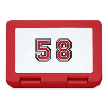 58 Number Symbol - Lunchbox - red - Front