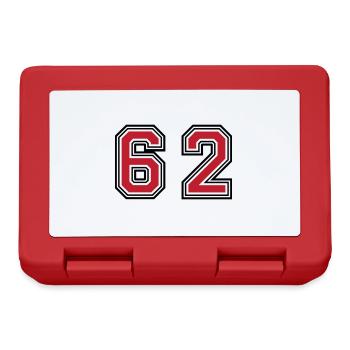 62 Symbole numérique - Boîte à goûter - rouge - Devant