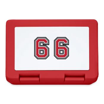 66 Symbole numérique - Boîte à goûter - rouge - Devant