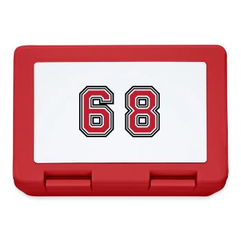 68 Zahl Symbol - Brotdose - Rot - Vorne