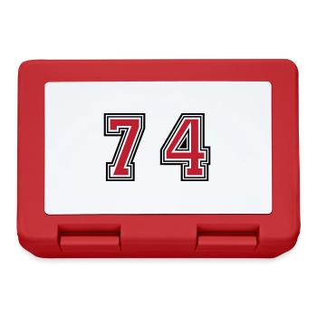 74 Symbole numérique - Boîte à goûter - rouge - Devant