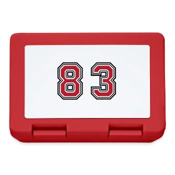 83 Symbole numérique - Boîte à goûter - rouge - Devant