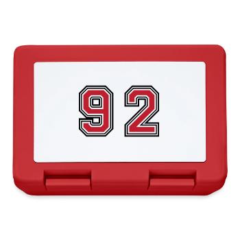 92 Number Symbol - Lunchbox - red - Front